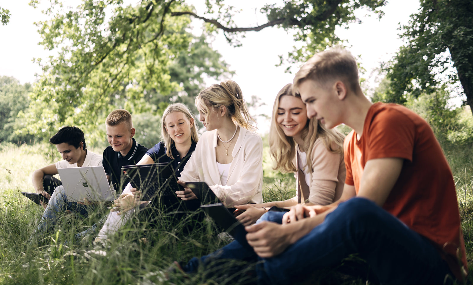 Schüler im Gymnasium Lüneburger Heide